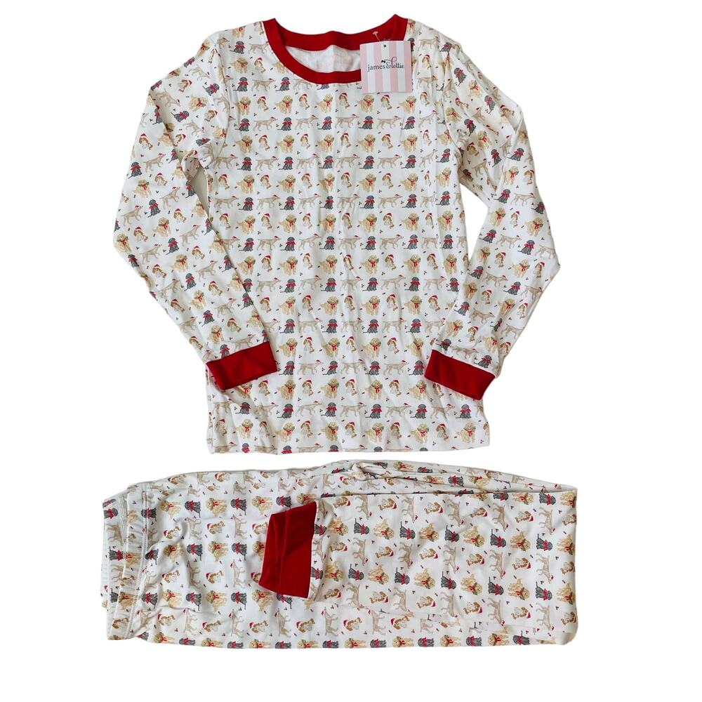 NWT James & Lottie Size 10 Christmas Puppy Pjs